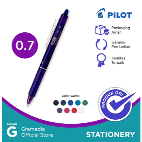 

Gramedia Batam - Pilot Frixion Clicker / Pulpen bisa dihapus 0.7 Ungu