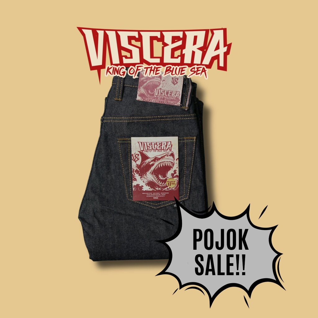Versal The Finest - POJOK SALE VISCERA 17oz Indigo Rope Dyed Unsanforized Selvedge Denim