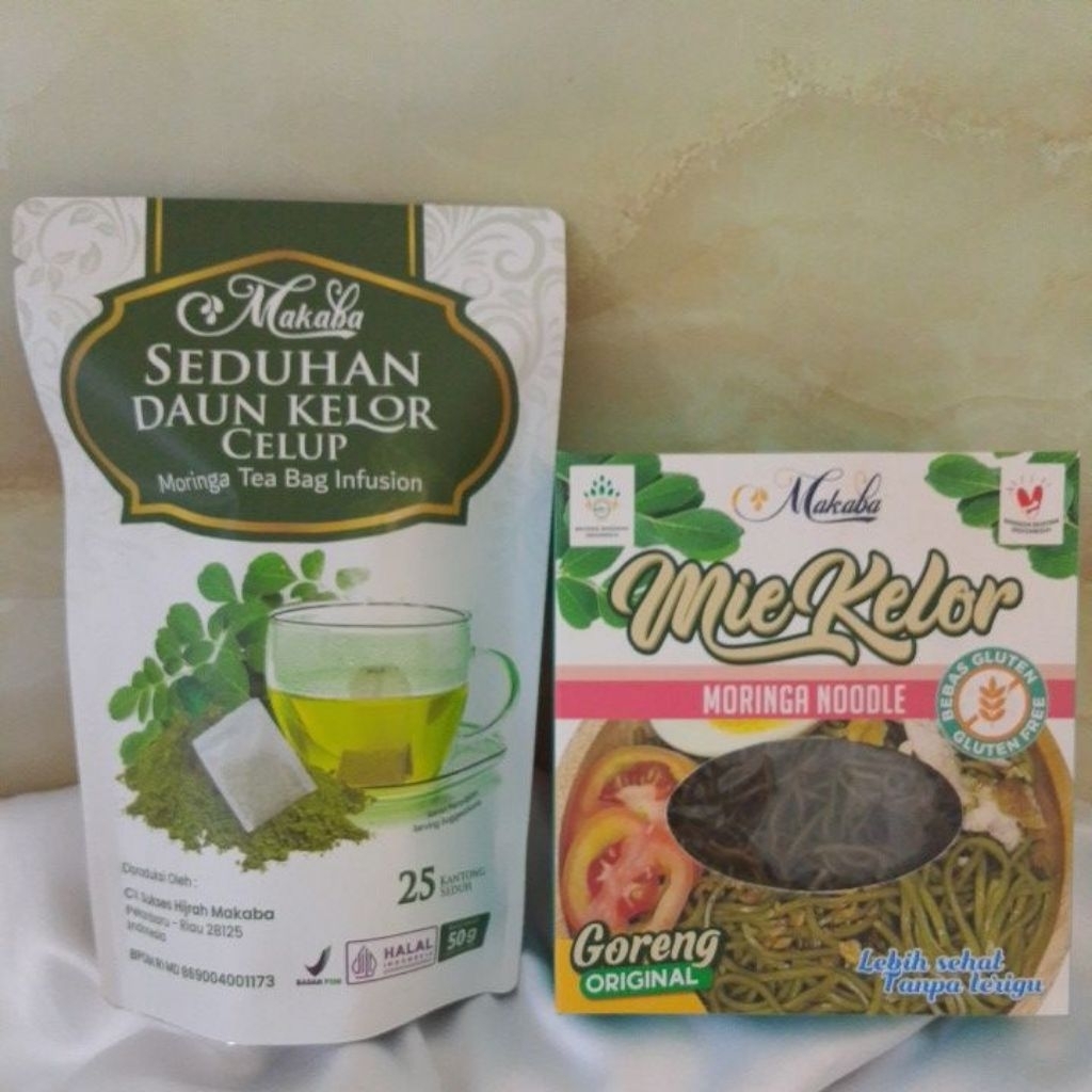 

seduhan daun kelor celup dan mie kelor instan gluten free