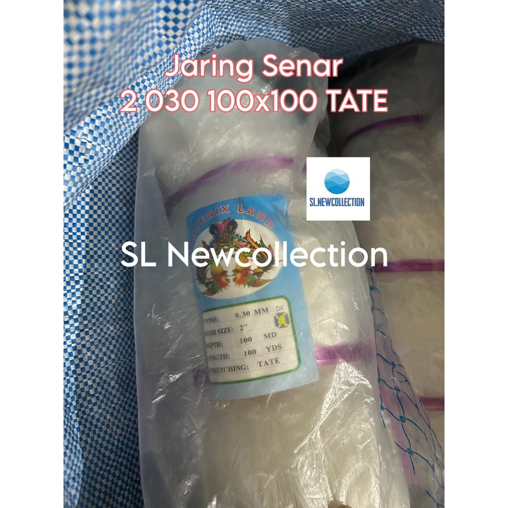 JARING IKAN SENAR 030 100x100 TATE (MATA MEREM) / JARING IKAN 0.30 COD