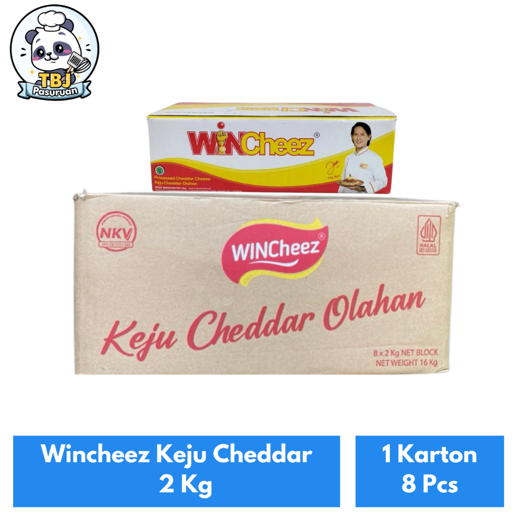

Wincheez Keju Cheddar 2 Kg Kemasan 1 Karton Isi 8 Pcs