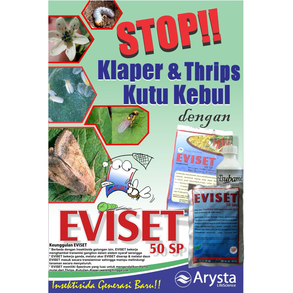 Insektisida Eviset 50 Sp 100gr / Thiocyclam hydrogen oxalate 50sp
