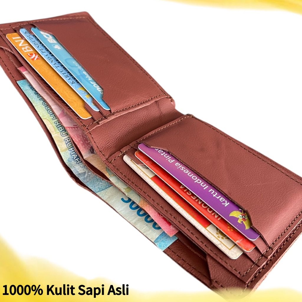 Promo DOMPET LAKI2 PRIA DOMPET POLOS DOMPET KULIT SAPI ASLI POLOS ORIGINAL