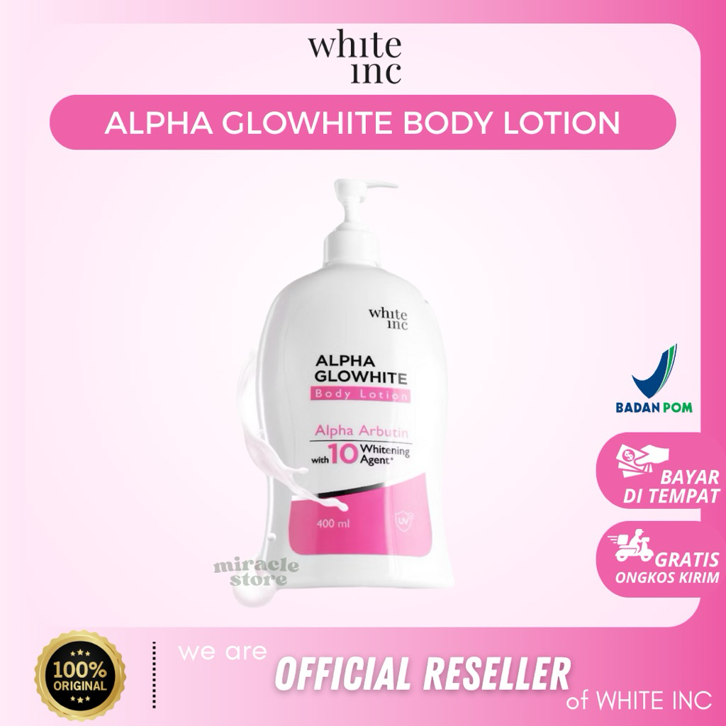 [MIRACLE STORE] [400ml] WHITE INC Alpha Glow White Body Lotion Whitening & Moisturizing | Body Cream