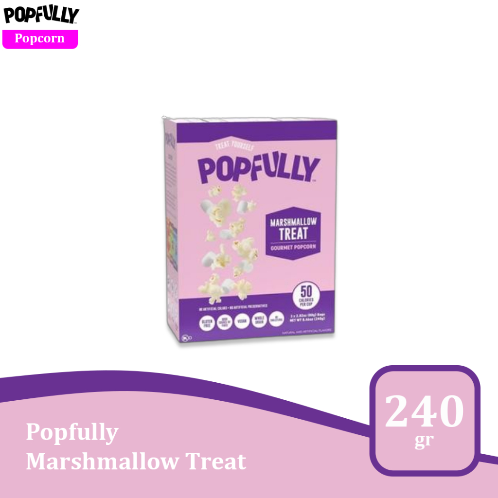 

Popfully Marshmallow Treat Gourmet Popcorn 8.46 oz - Makanan Impor USA