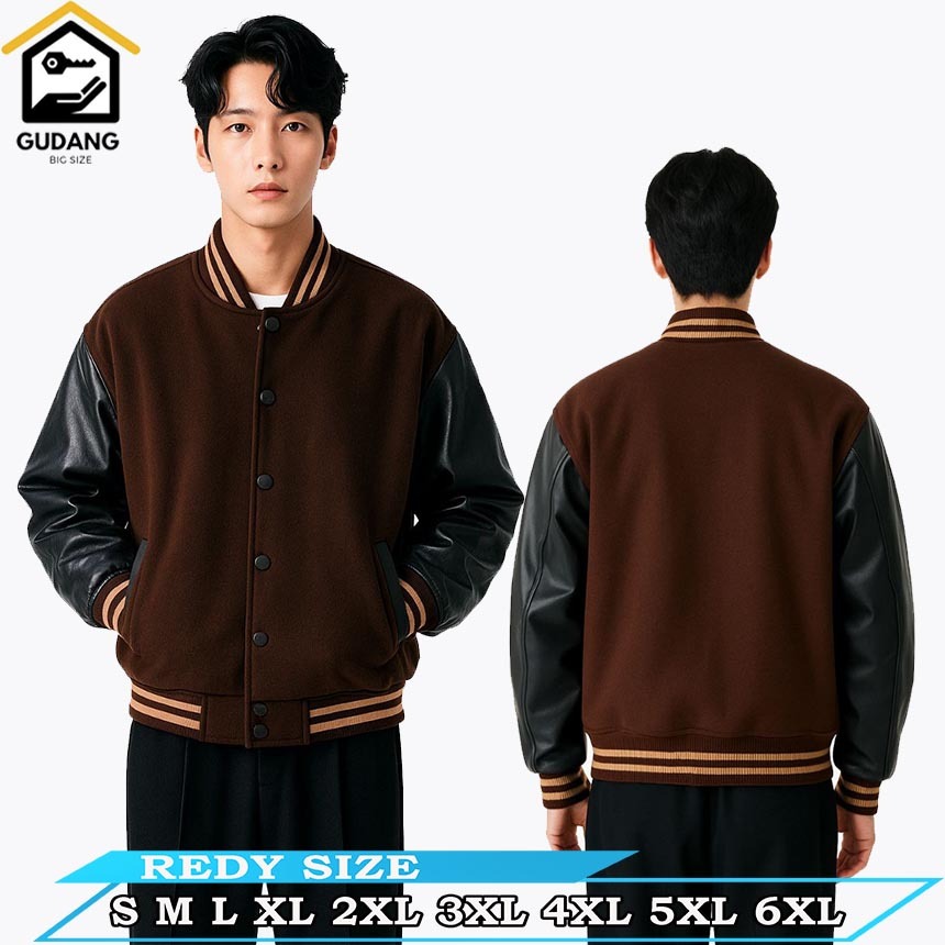 Jaket Baseball Varsity Pria Wanita Oversize Kombinasi Kulit Oscar Varsity Baseball Jackets Lengan Ko
