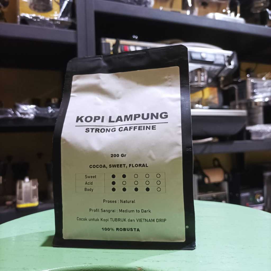 

Kopi Robusta Lampung 200 gr Proses Natural Biji atau Bubuk by Rooster Coffee Single Origin