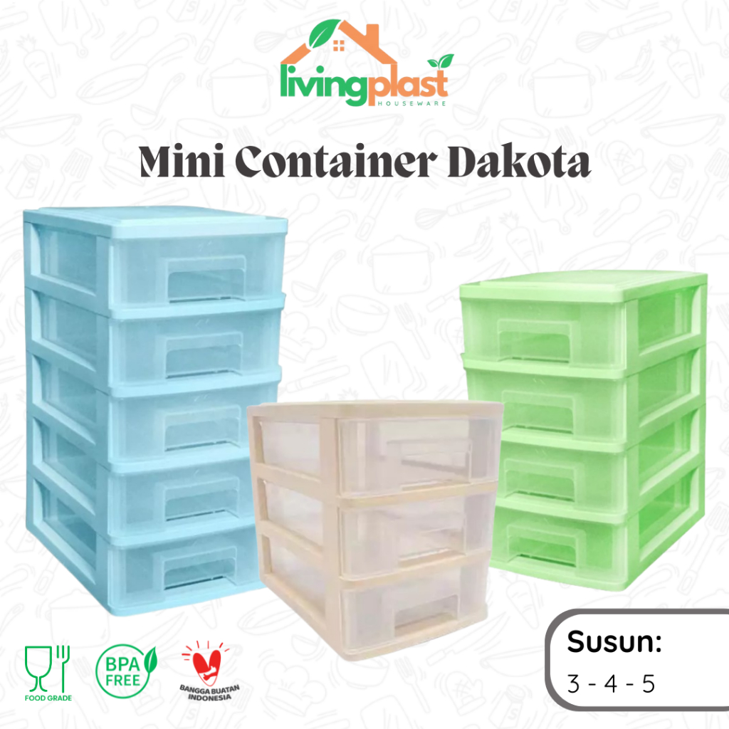 Mini Container Dakota / Rak Multifungsi / Rak Susun Mini / Rak Meja / Kotak Susun Serbaguna
