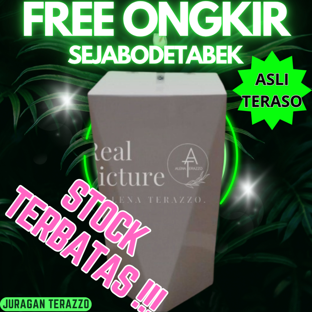 JURAGAN_TERAZZO - WASTAFEL MEWAH WASTAFEL CUCI TANGAN WASTAFEL PEDESTAL MARMER TIPE DIAMOND| TERASO