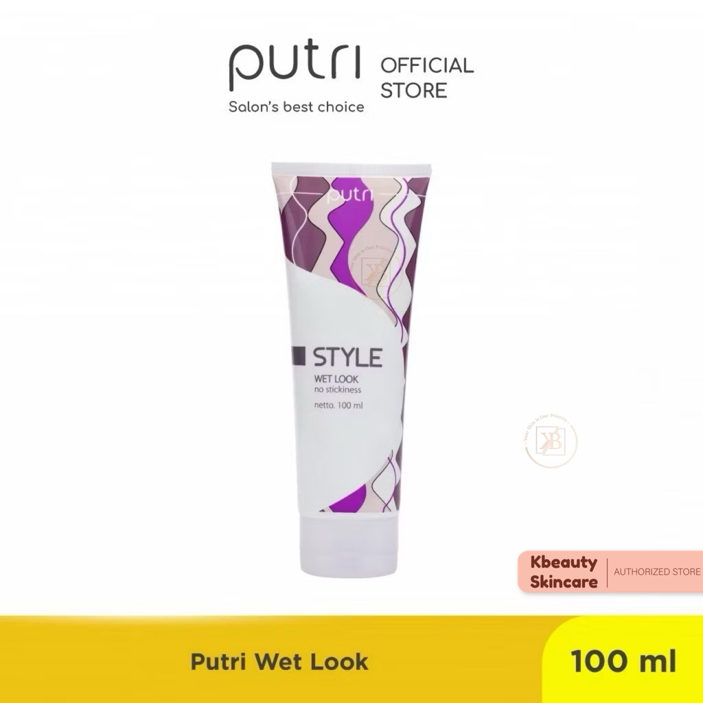 Putri Wet Look – Styling Gel Rambut Tahan Lama | Wet Look Hair Gel | Styling Gel Rambut Pria & Wanit