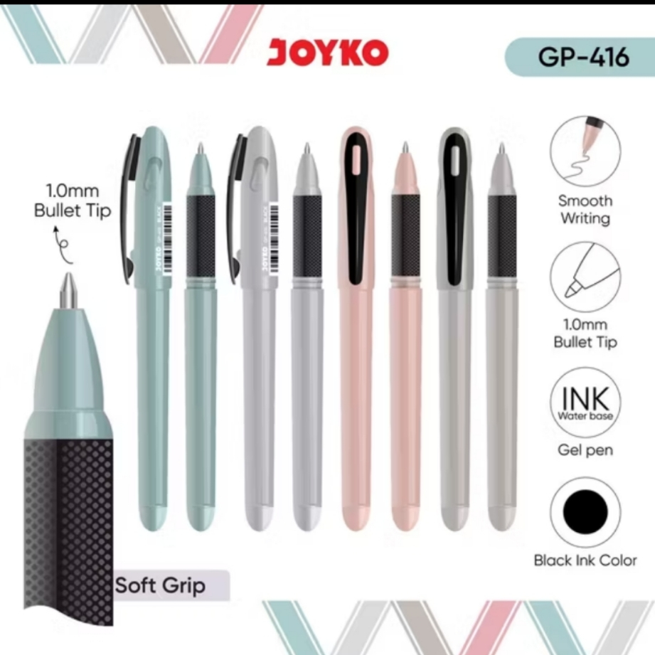 

Joyko Gel Pen GP-416 1.0 mm Pulpen Pena 1 Box isi 12 Pcs