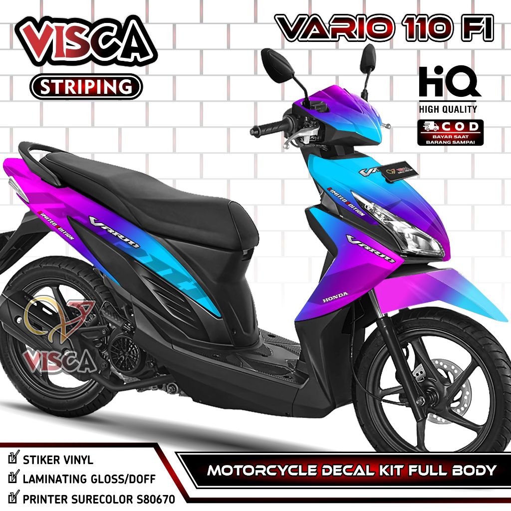 Decal Vario 110 Fi Full Body – Stiker Vario 110 Fi LED Full Body – Dekal Vario 110 LED – Striping Va