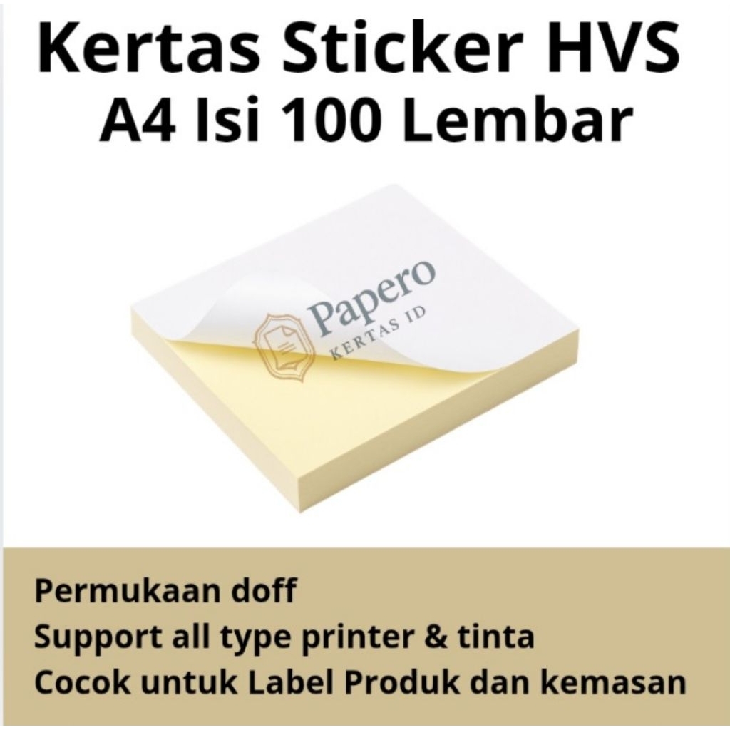 

Sticker HVS A4 Isi 100 Lembar untuk Printer – Kertas Stiker Print Sendiri Inkjet Laser | Cocok Untuk Label dan Sticker Nama