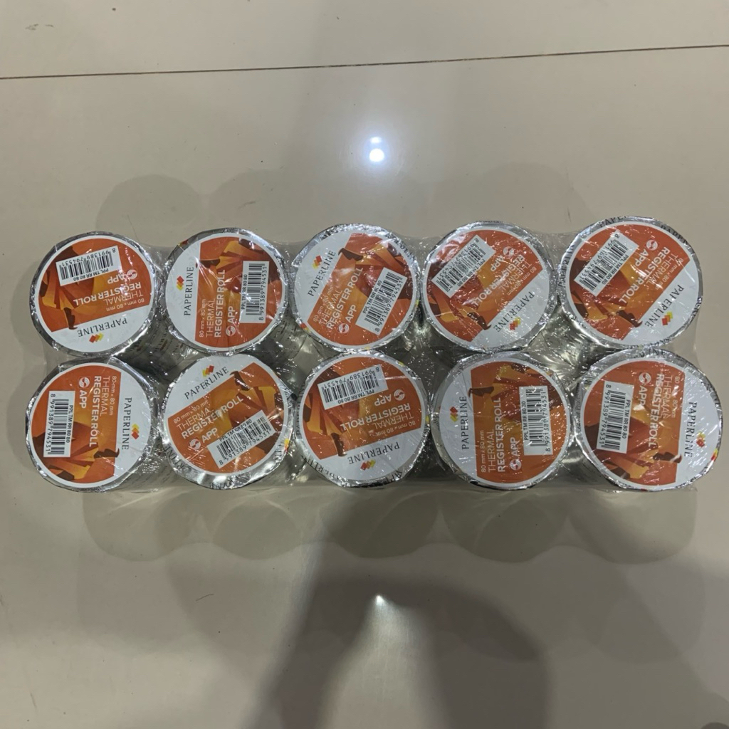 

PERSLOP ISI 10 PAPERLINE KERTAS THERMAL 80x80 struk kasir