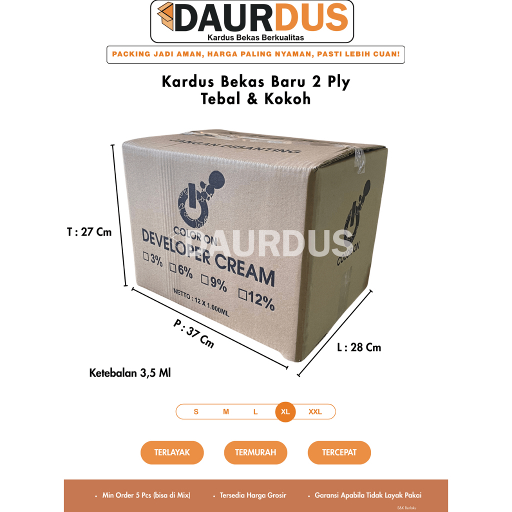 

DAURDUS Kardus Bekas Baru 2Ply Tebal & Kokoh