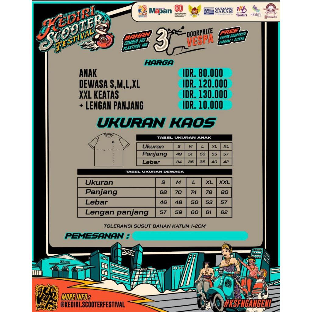 Ofc T-Shirt Merchandise Kediri Scooter Festival-KSF8