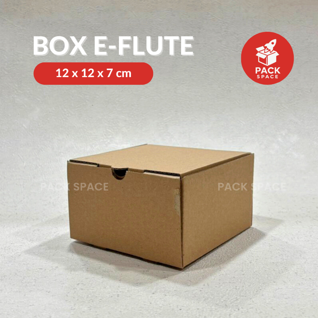 

Box Kardus E-Flute Coklat Untuk Packaging Olshop Sovenir Kotak Kado Hampers Snack Kue 12x12x7 CM