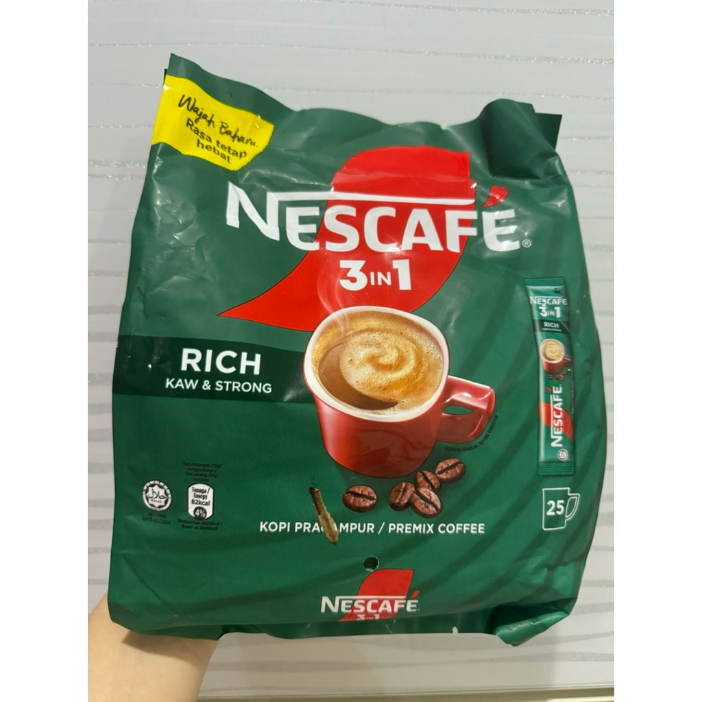 

Nescafe 3in1 Rich (25x18gr) Kaw and Strong Nescafe Rich ORI MALAY