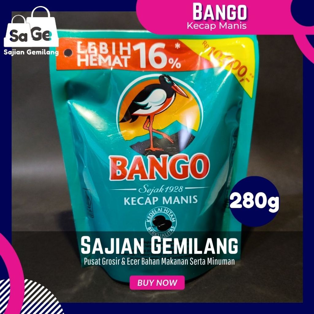 

[TURUN HARGA] Kecap Manis Bango 280g Refill – Isi Ulang Praktis – Grosir Sajian Gemilang
