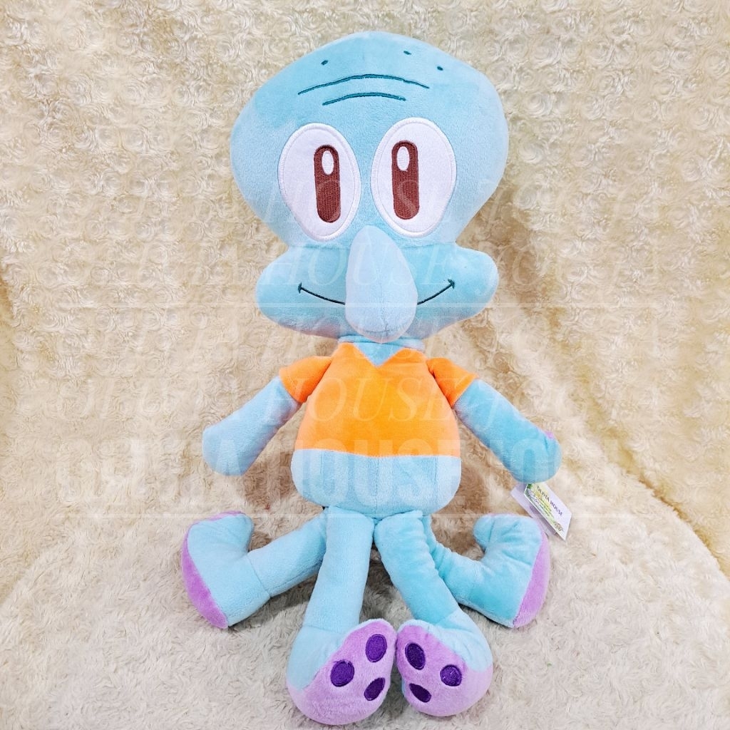 Boneka Squidward Tentacles Jumbo Boneka Squidward Baju Oren Boneka Spongebob Friend