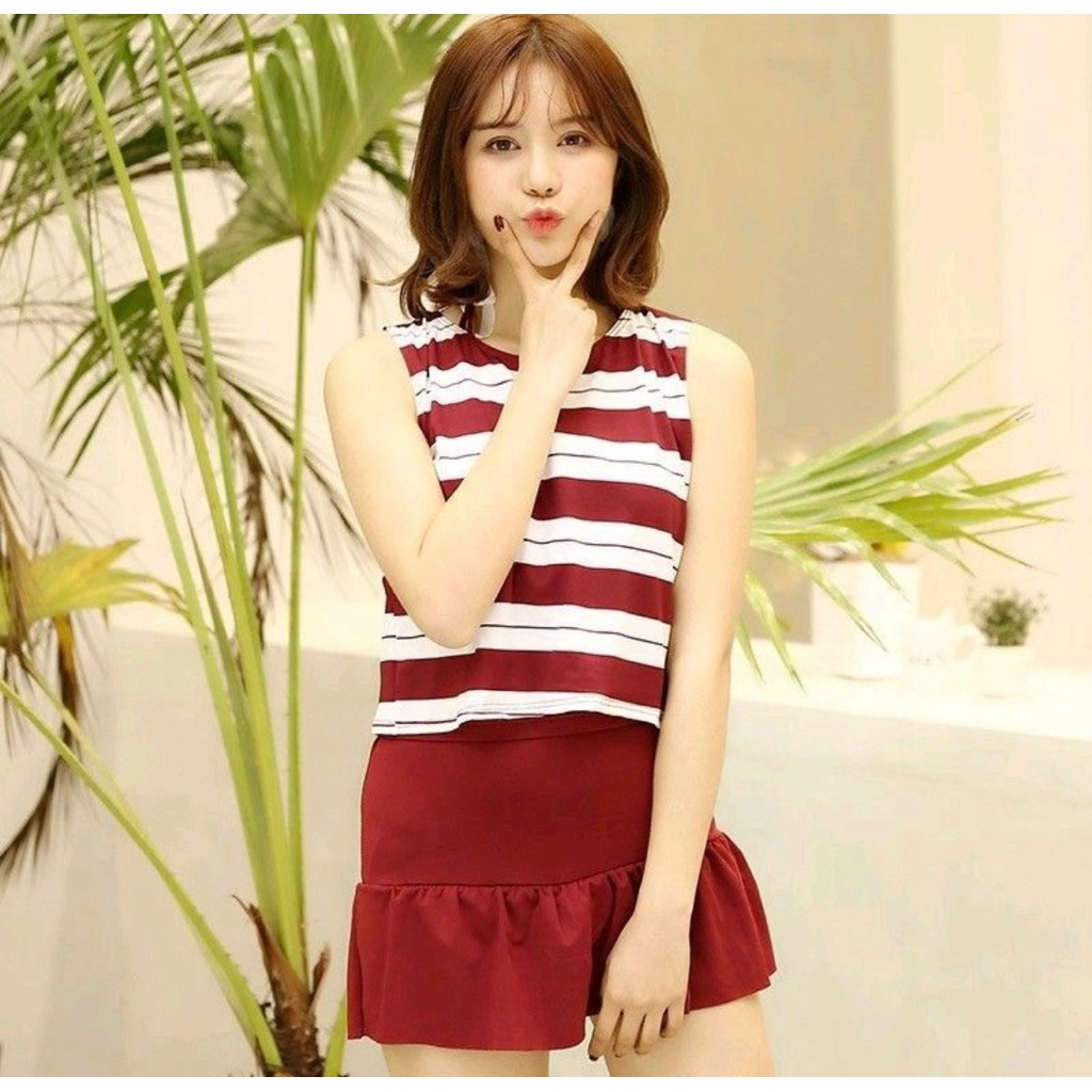 baju renang wanita baju renang two piece swimsuit preloved