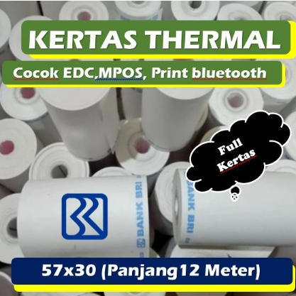 

PAKET 10 ROLL, KERTAS BRILink 57X30 (Panjang 12 Meter)