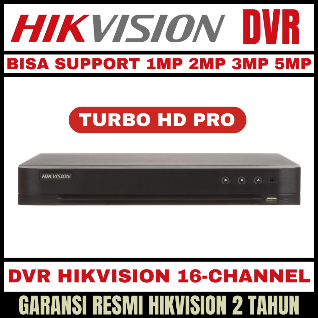 DVR HIKVISION 16 CHANNEL AUDIO SERIES SUPORT 5MP 4MP 3MP 2MP 1.3MP 1MP