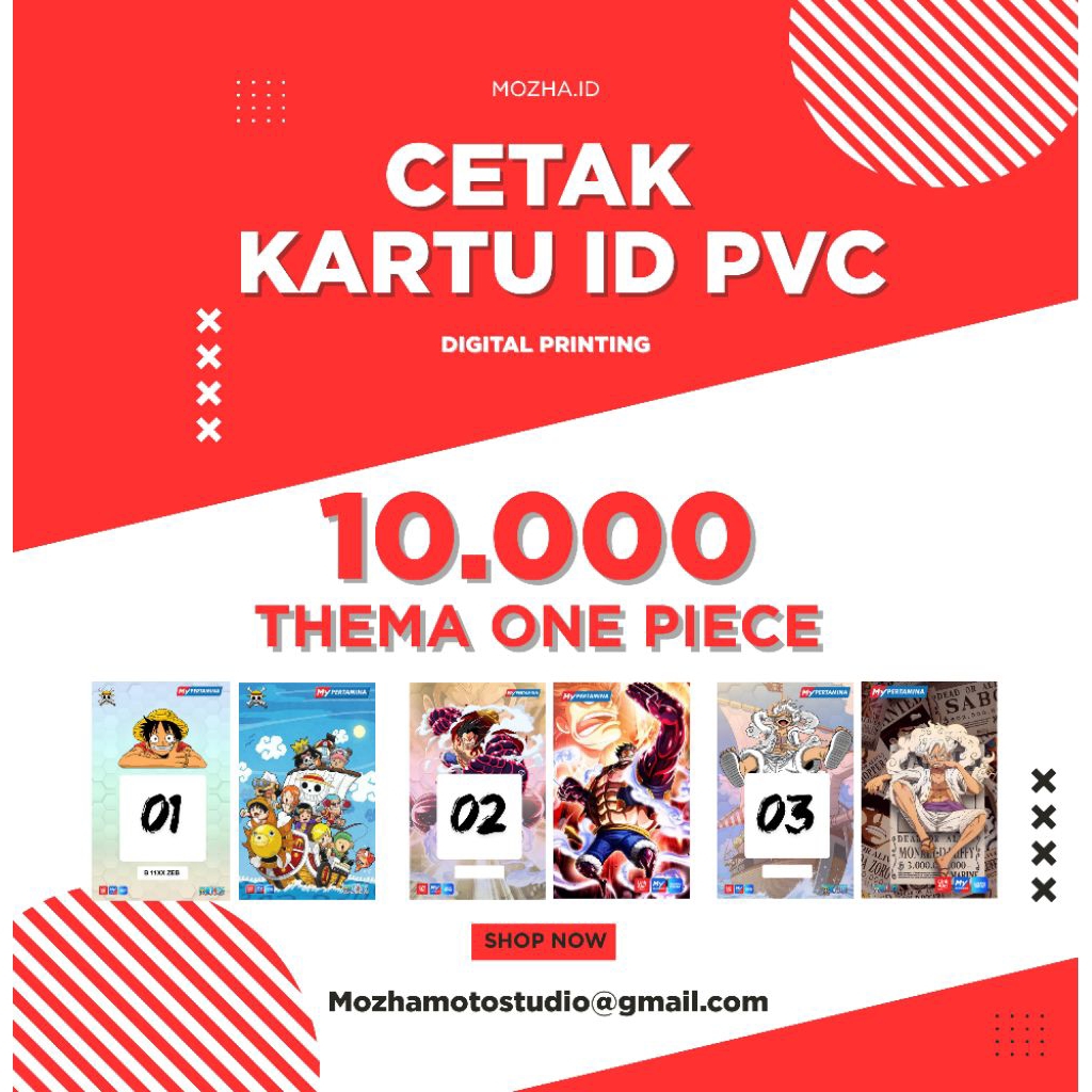 

CETAK KARTU BARCODE MY PERTAMINA TEMA ANIME ONE PIECE