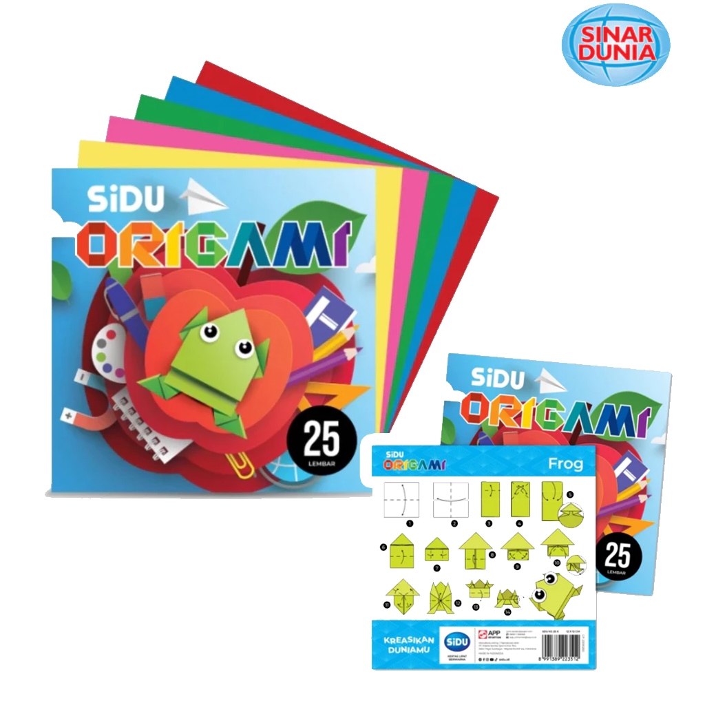 

Kertas Lipat | Origami Sinar Dunia SIDU 12x12, 14x14, 16x16 25 & 100 LEMBAR (1 PACK)