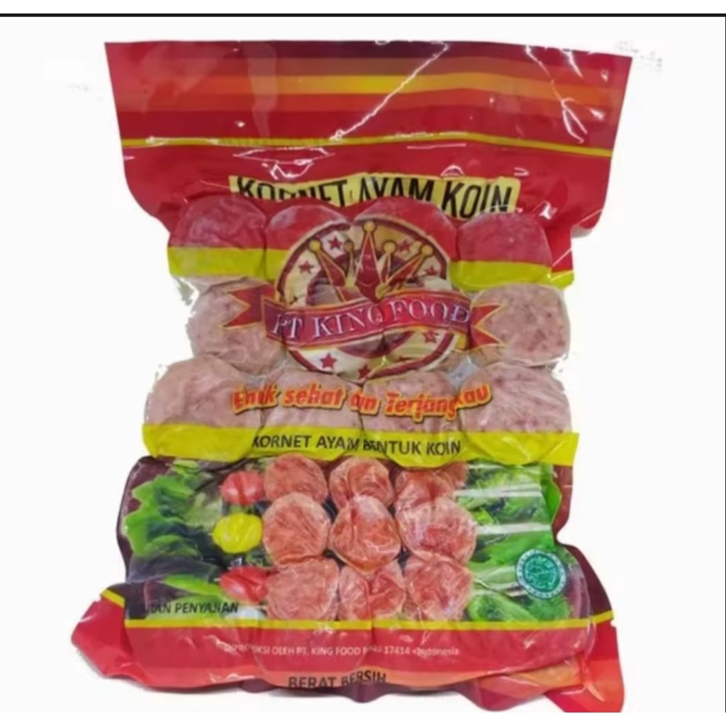 

King Food Kornet Ayam Bentuk Koin 500grm Zabir Frozen Food