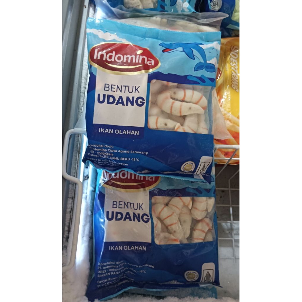 

Indomina Bentuk Udang ikan olahan 500grm Zabir Frozen Food