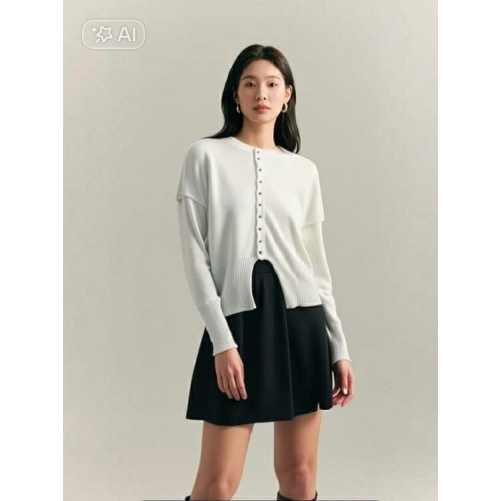 KARDIGAN RAJUT STARLA ATASAN WANITA// KANCING MUTIARA KOREA STLYE