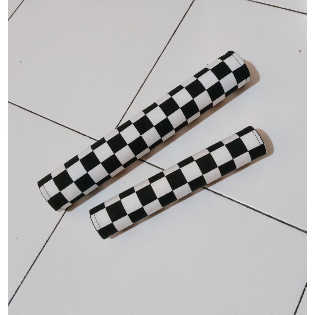 pad set bmx pad frame pad bars stang setir sepeda bmx motif kotak catur checker board bmx freestyle