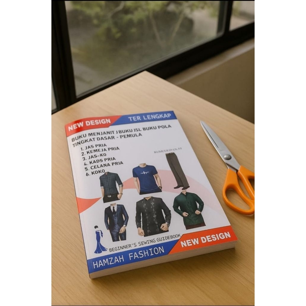 Buku menjahit Isi 6 Pola Jas Ko Jas Kemeja DLL