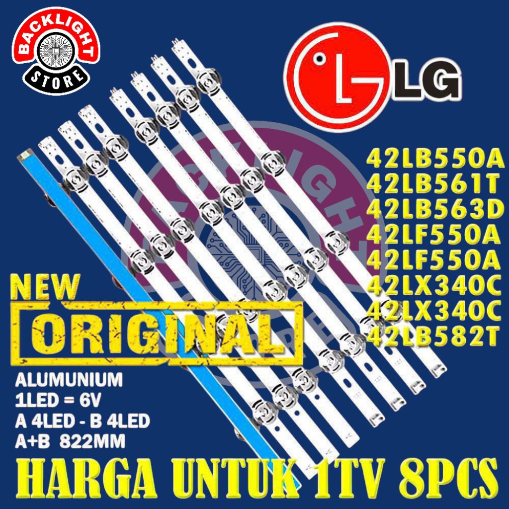 BACKLIGHT TV LED LG 42 INC 42LB550A 42LB561T 42LB563D 42LF550A 42LX340C 42LB582T