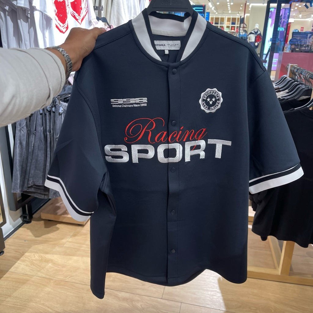 Kemeja Turbo Varsity BERSHKA MEN Jastip (jasa titip)
