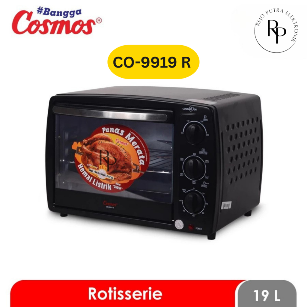 OVEN LISTRIK COSMOS CO-9919 R 19 LITER BBQ ROTISSERIE – ELEMEN PEMANAS STAINLESS STEEL