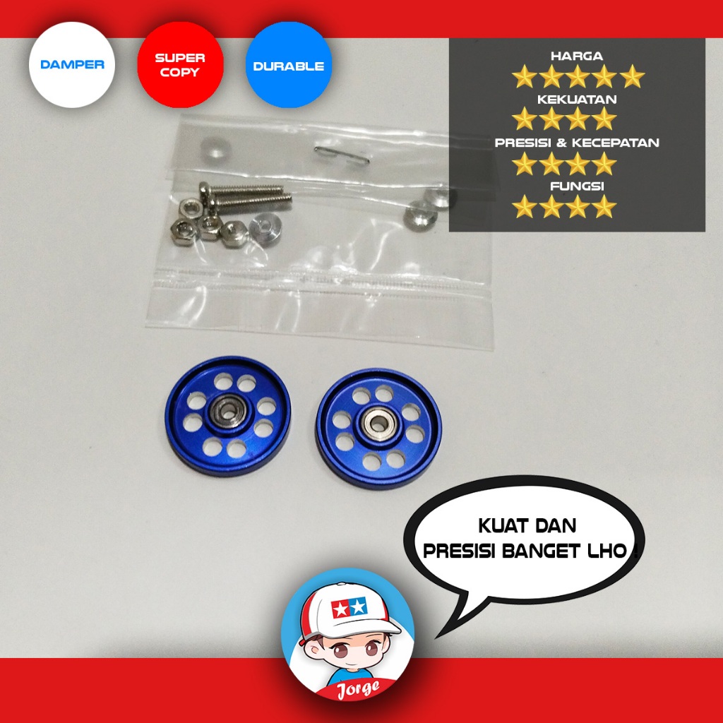 Tamiya Roller 17mm Rep 95563 - HG lightweight - Biru