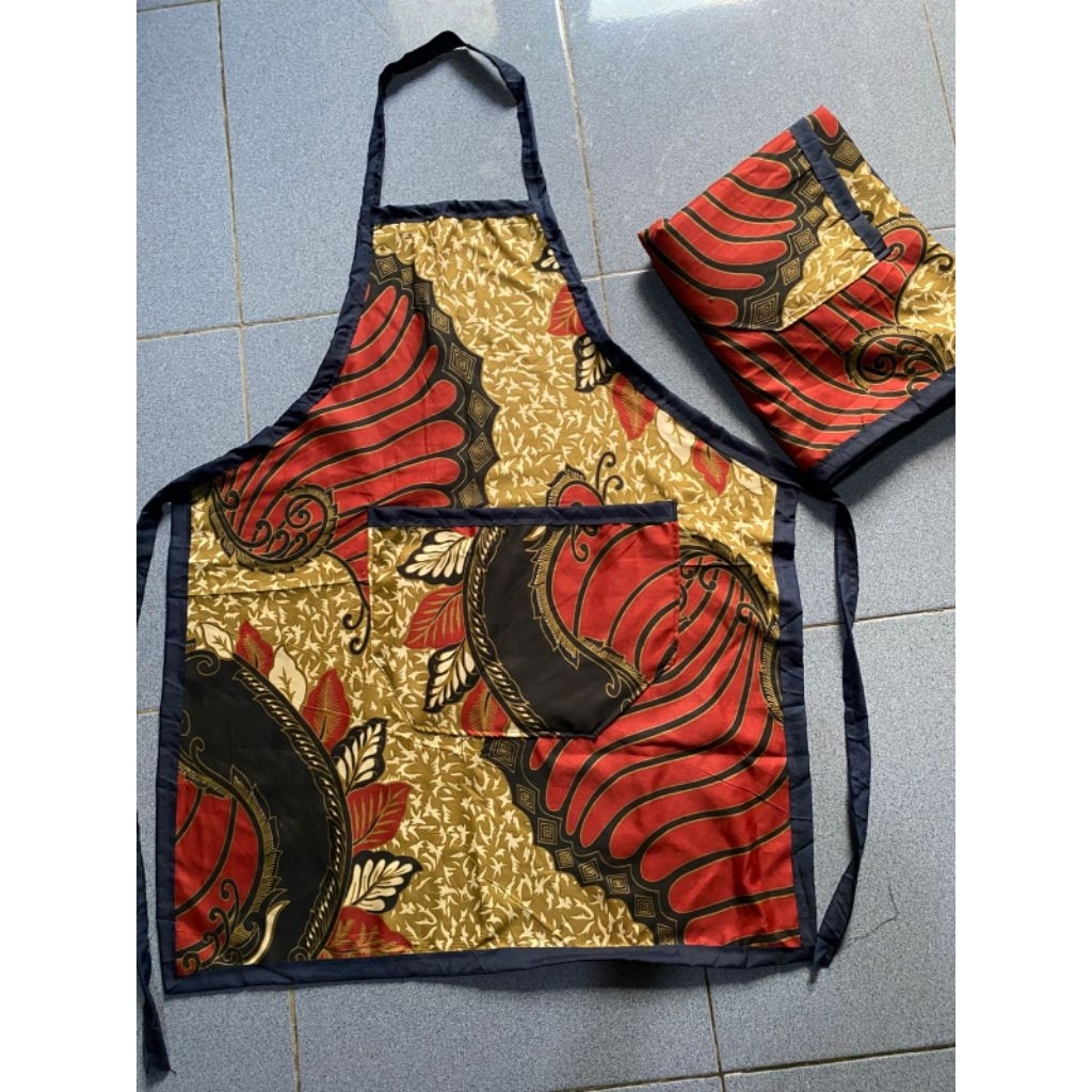 celemek masak jumbo 65cmx80cm / apron masak dewasa jumbo