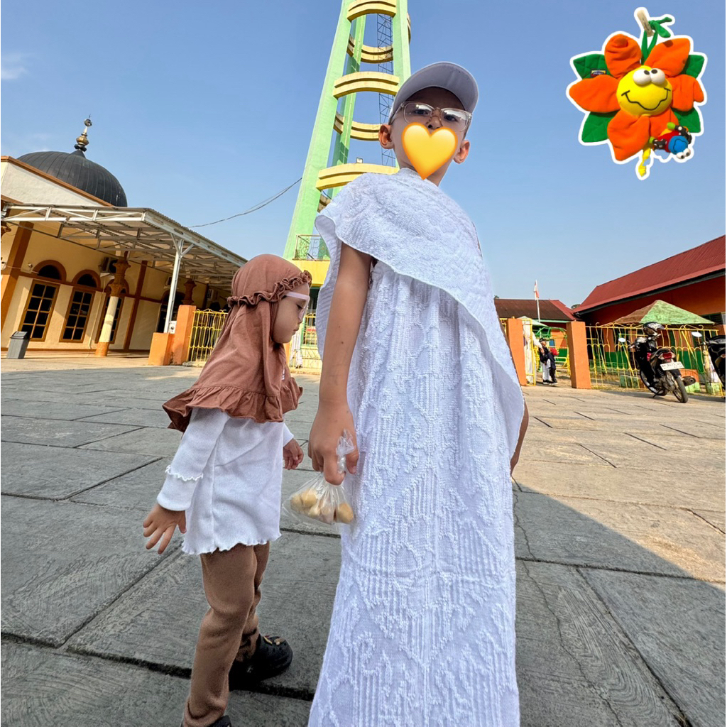 Pakaian Ihram Anak Instan Ihram anak Laki-Laki Rok Ihram Instan Paud/TK Baju manasik haji