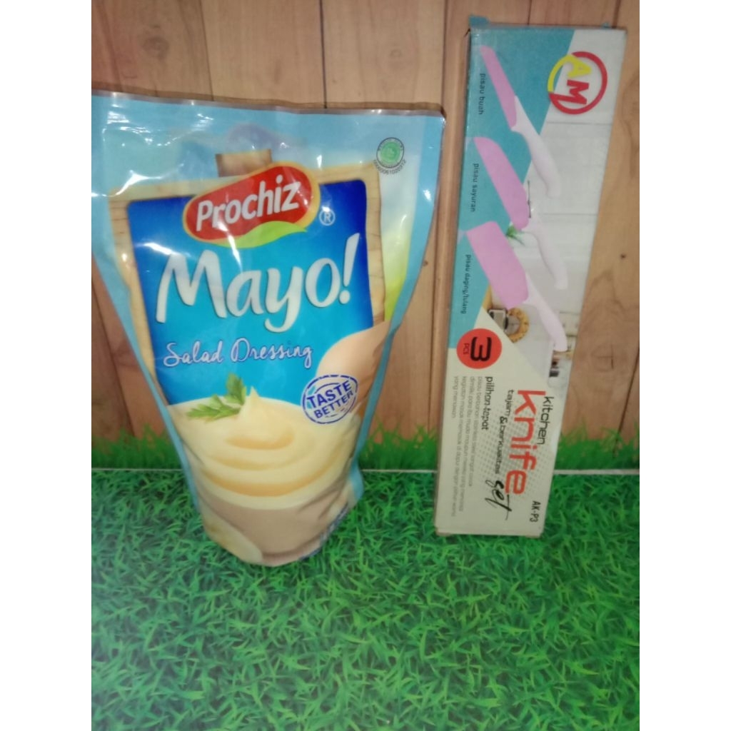 

prochiz mayones ukuran 1 liter bonus pisau set