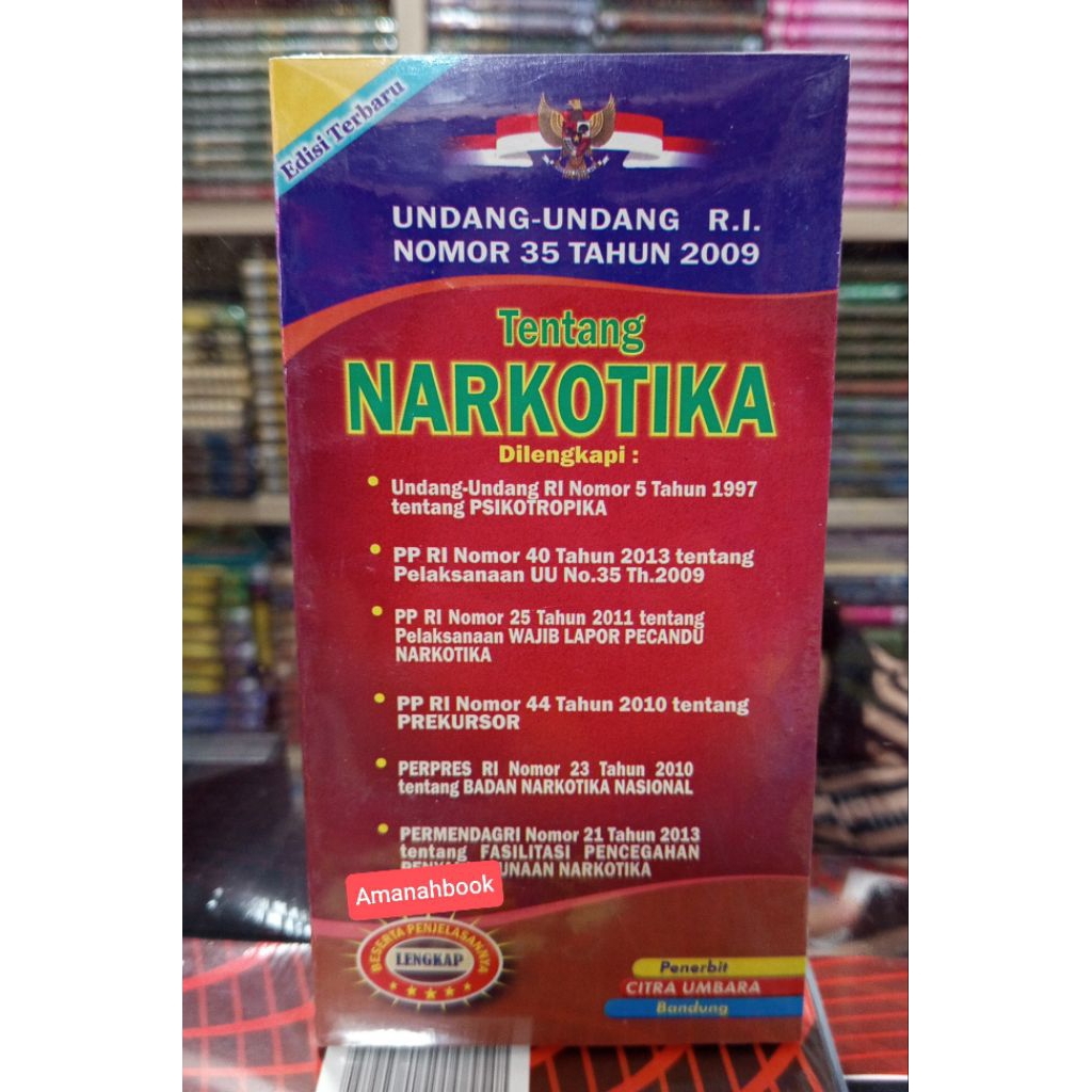 Undang Undang Narkotika UU RI Nomor 35 Tahun 2009 Original
