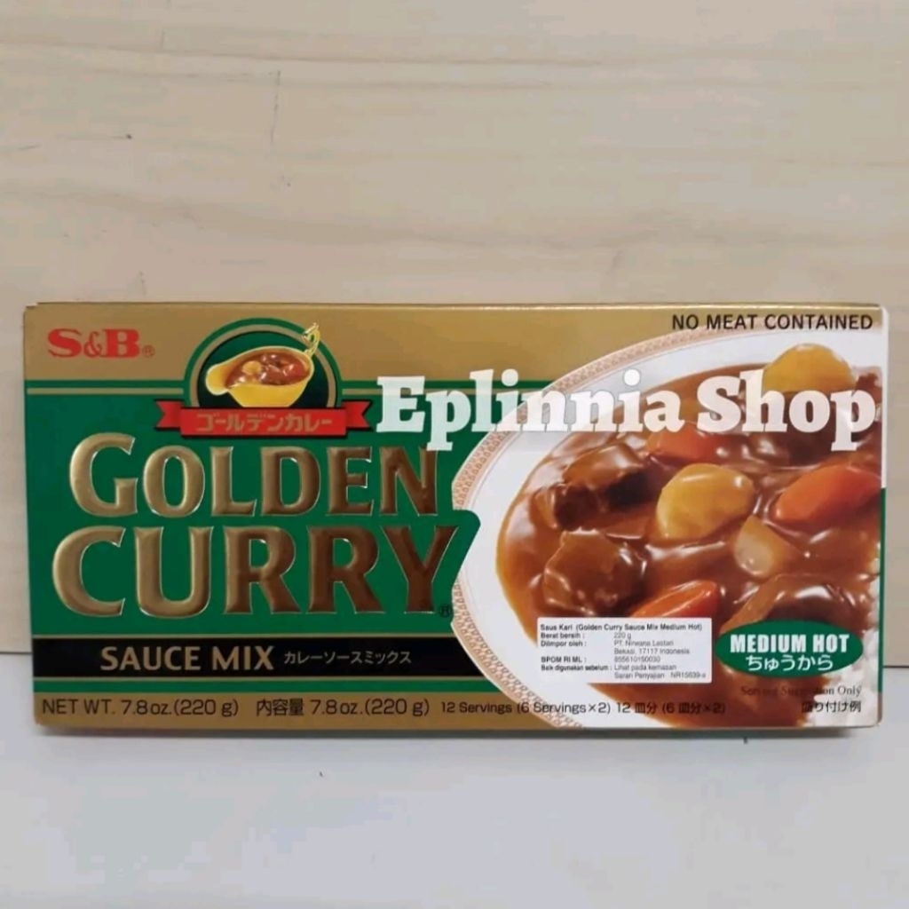 

S&B Golden Curry Sauce Mix Medium Hot 220 gr - Saus Kari