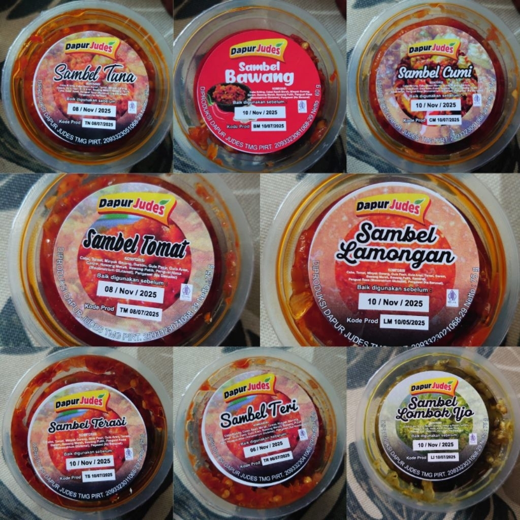 

SAMBAL JUDES cup varian rasa mantap