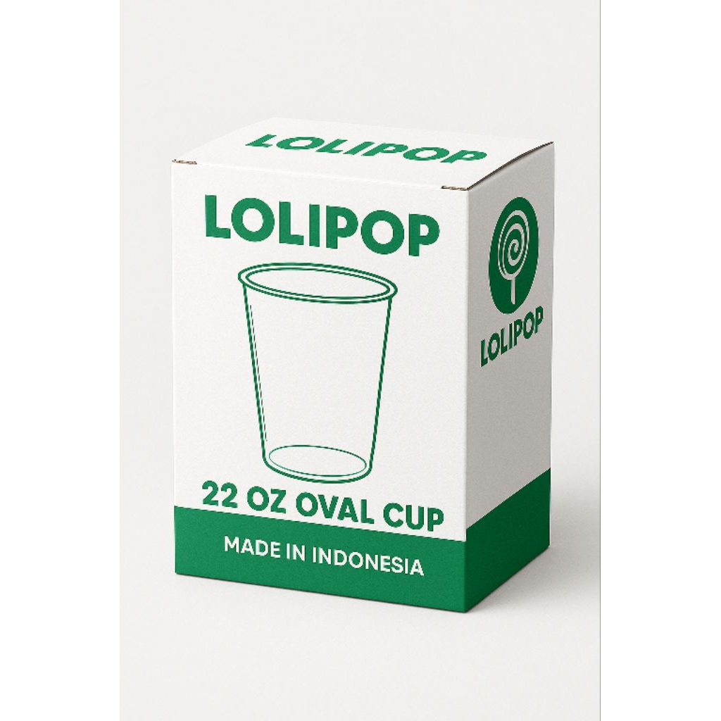 cup 22 oz oval lolipop/cup 18 oz oval lolipop