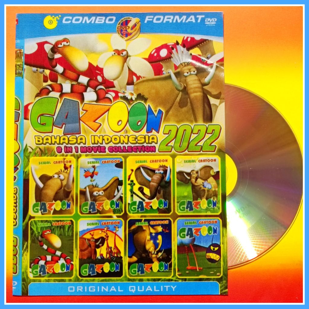 Kaset Film Kartun Edukasi Anak Koleksi GAZOON Edisi Terlaris 8in1 (Non Bicara)