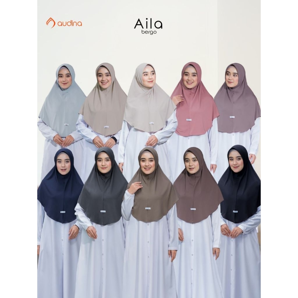 Aila Bergo Pad Antem Hijab Instan Spandex Jersey Premium by Audina