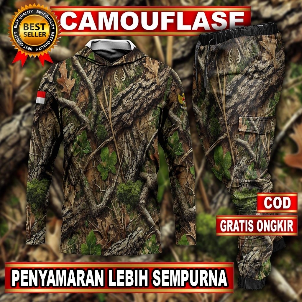 SETELAN BAJU CAMO HUNTING BERBURU | JERSEY CAMO HUNTING | BAJU CAMO HUNTING | BAJU CAMO | PAKAIAN BE