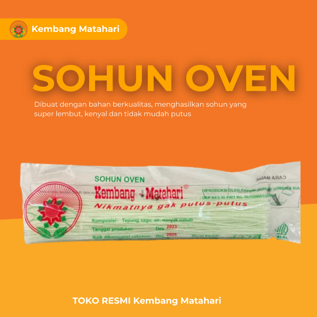 

Sohun Kembang Matahari 250 gram - sohun bakso soto tekwan pempek