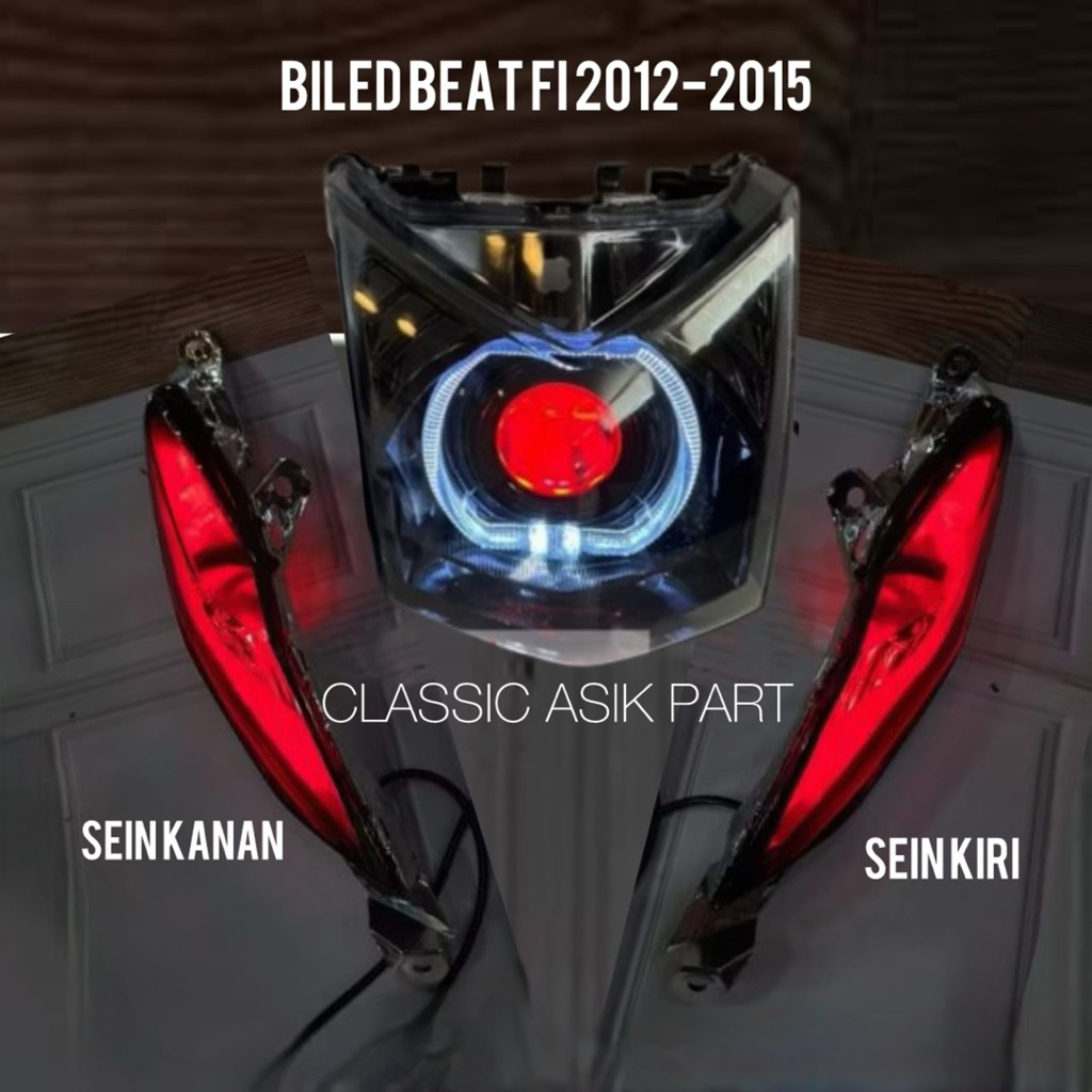 Reflektor Lampu Biled Beat Fi komplit Lampu Sein Running alis